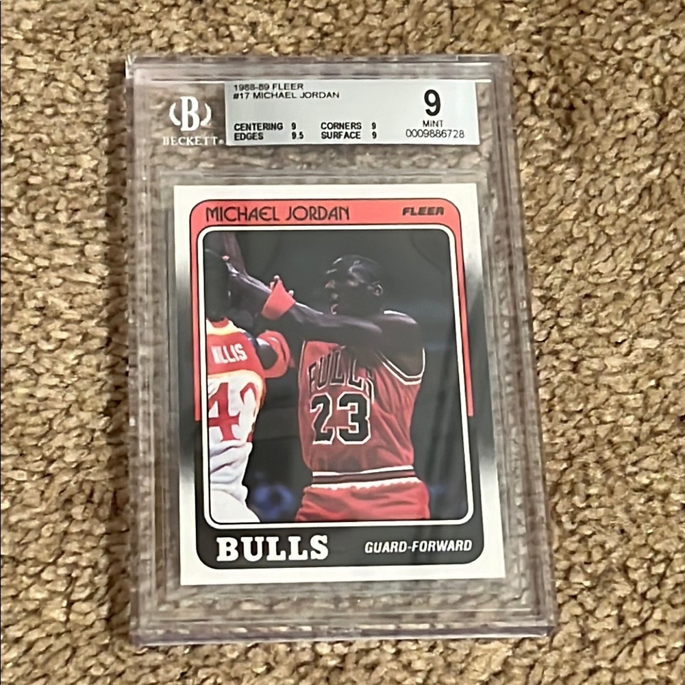 BGS 9 MICHAEL JORDAN 1988-89 Fleer #17 Chicago Bulls MINT（9.5 9*3)